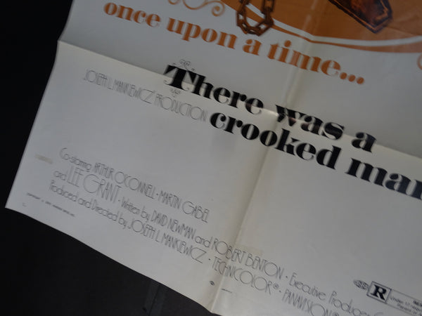 THERE WAS A CROOKED MAN... 1970 vintage one-sheet movie poster