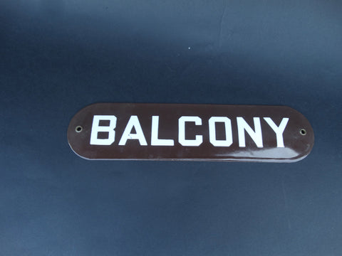 Vintage "BALCONY" sign