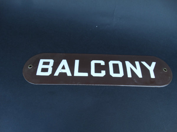 Vintage "BALCONY" sign