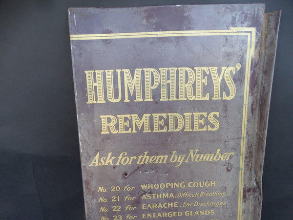 Humphrey's Remedies Vintage Sign