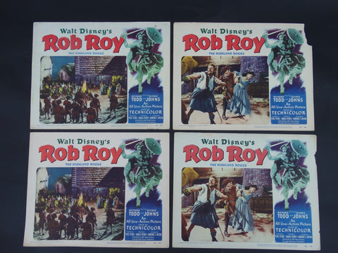 Disney's Rob Roy 1953 - set of four Lobby Cards