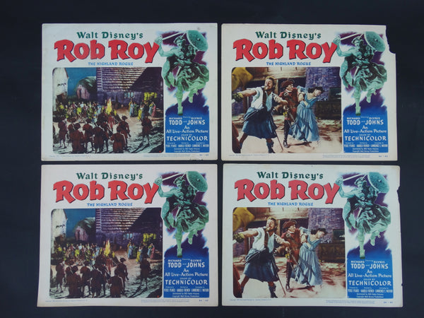 Disney's Rob Roy 1953 - set of four Lobby Cards