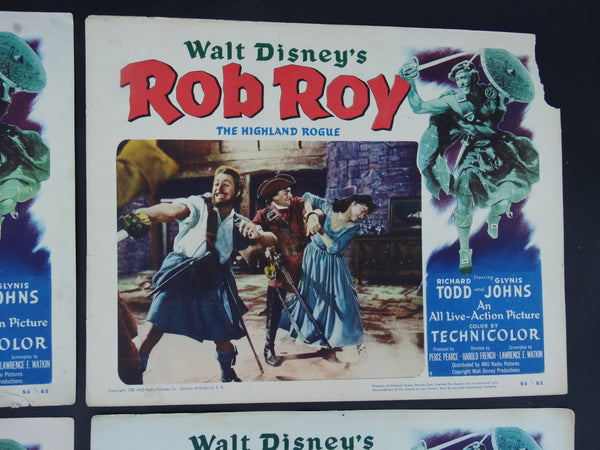 Disney's Rob Roy 1953 - set of four Lobby Cards