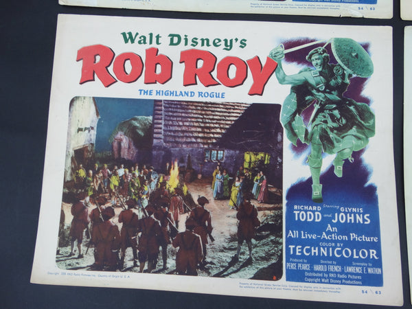 Disney's Rob Roy 1953 - set of four Lobby Cards