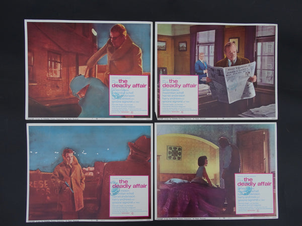 THE DEADLY AFFAIR 1967 - set of 4 Lobby Cards