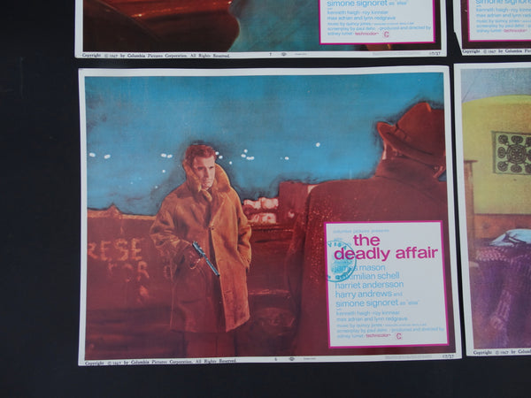 THE DEADLY AFFAIR 1967 - set of 4 Lobby Cards