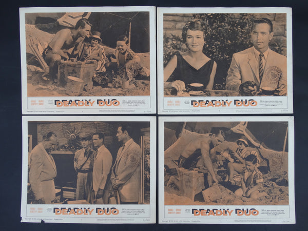 DEADLY DUO Set of 4 Lobby Cards 1962