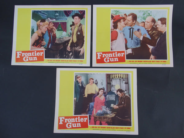 Frontier Gun 1958 3 Lobby Cards