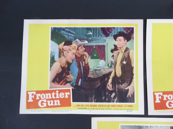 Frontier Gun 1958 3 Lobby Cards