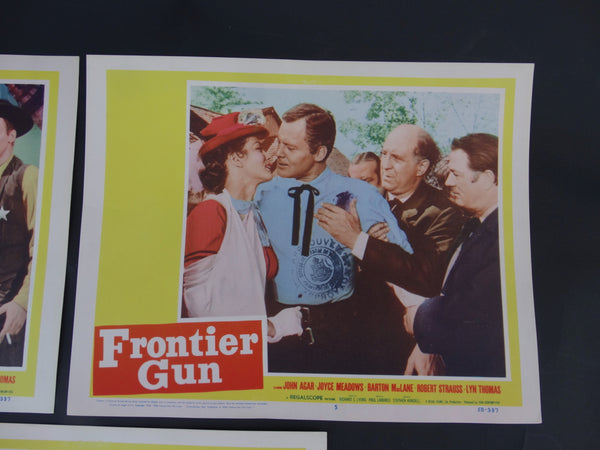 Frontier Gun 1958 3 Lobby Cards