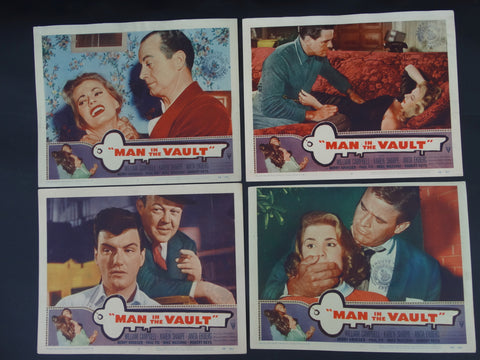 The Man In The Vault (1956) 4 Lobby Cards