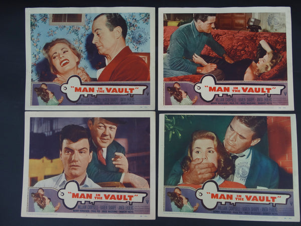 The Man In The Vault (1956) 4 Lobby Cards