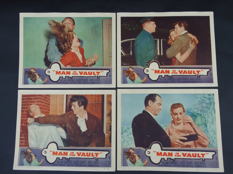 The Man In the Vault (1956) 4 Lobby Cards