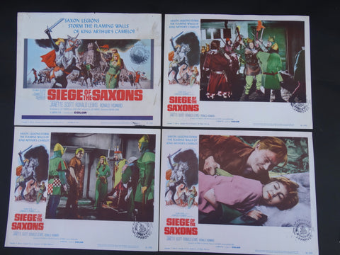 Siege Of the Saxons (1963) 4 Lobby Cards