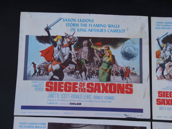Siege Of the Saxons (1963) 4 Lobby Cards