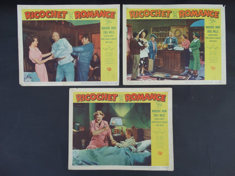 RICOCHET ROMANCE 1954- set of 3 Lobby cards #1