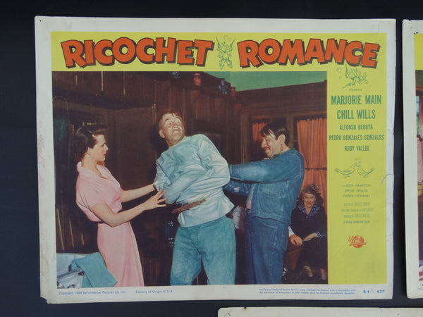 RICOCHET ROMANCE 1954- set of 3 Lobby cards #1