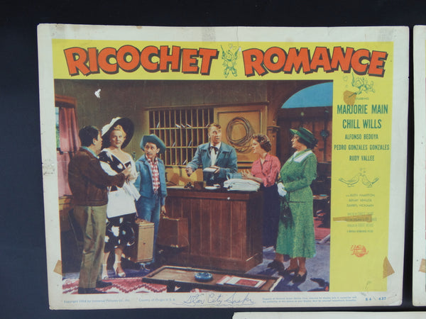 RICOCHET ROMANCE 1954 - set of 3 Lobby Cards #2