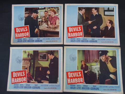 DEVIL'S HARBOR 1954- set of 4 Lobby Cards #2