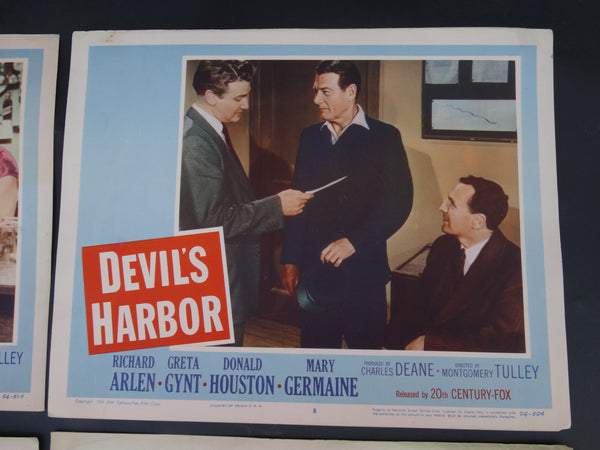 DEVIL'S HARBOR 1954- set of 4 Lobby Cards #2