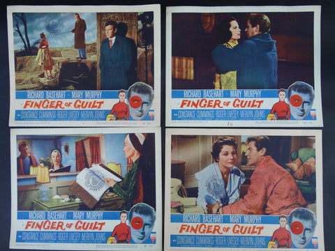 FINGER OF GUILT 1956- Set of 4 Lobby Cards #1