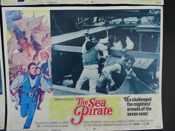 THE SEA PIRATE 1966 - set of 4 Lobby Cards #1