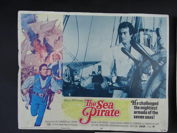 THE SEA PIRATE 1966 - set of 3 Lobby Cards #2