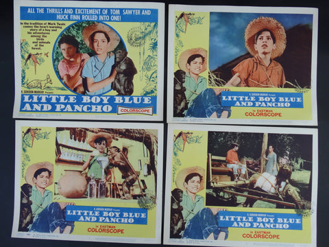 LITTLE BOY BLUE AND PANCHO 1963 -- set of 4 Lobby Cards