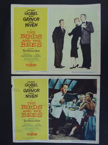 THE BIRDS AND THE BEES 1956 -- Set of 2 Lobby Cards