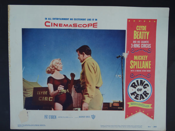 RING OF FEAR 1954- Set of 2 lobby cards