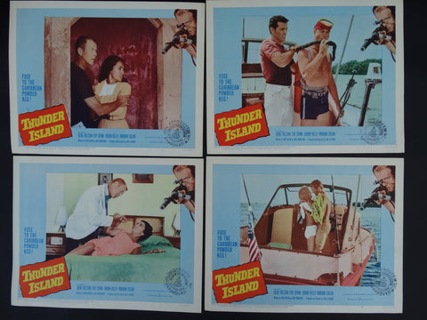 THUNDER ISLAND 1963 -- Set of 4 Lobby Cards