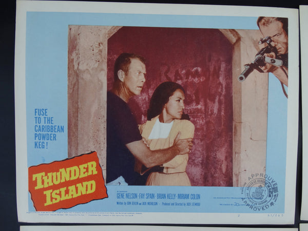 THUNDER ISLAND 1963 -- Set of 4 Lobby Cards