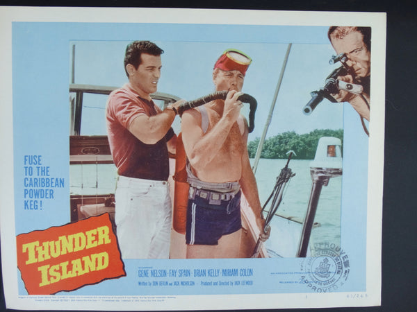 THUNDER ISLAND 1963 -- Set of 4 Lobby Cards