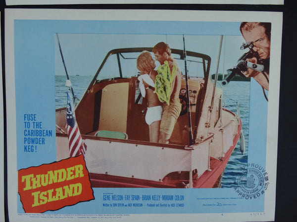 THUNDER ISLAND 1963 -- Set of 4 Lobby Cards