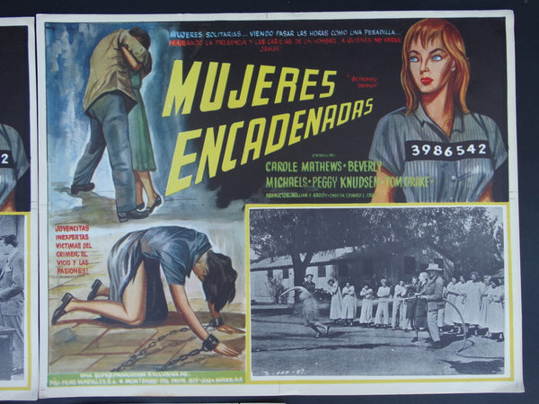 Mujeres Encadenadas (Betrayed Women 1955) 3 Lobby Cards B