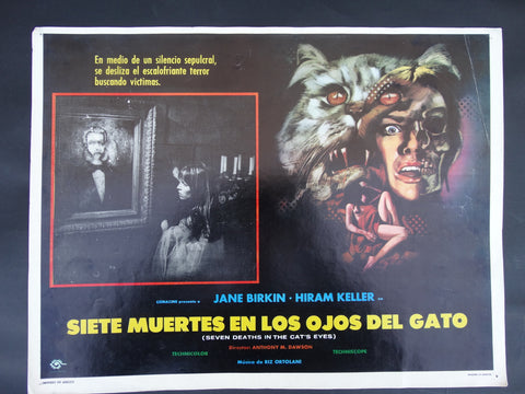 Siete Muertos en los Ojos del Gato (1973) Lobby Card