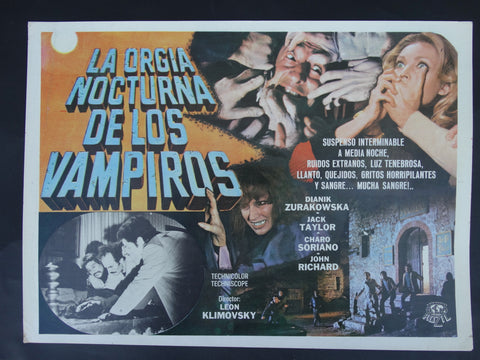 La Orgia Nocturna de los Vampiros (The Vampires" Night Orgy 1973) Lobby Card