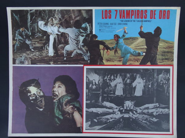 Los 7 Vampiros de Oro (The Legend of the 7 Golden Vampires 1974)  2 Lobby Cards