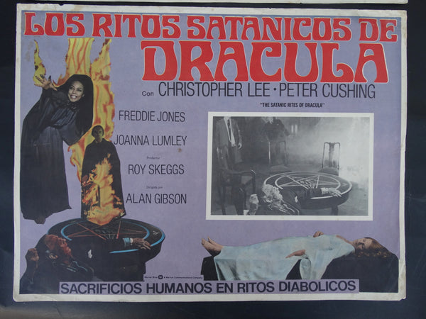 Los Ritos Satanicos de Dracula (The Satanic Rites of Dracula 1973) 2 Lobby Cards