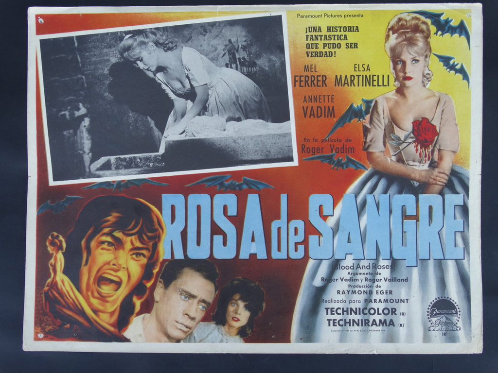 Rosa de Sangre (Blood and Roses 1960) Lobby Card