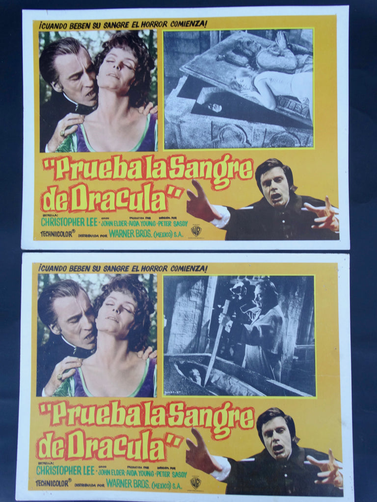 Prueba la Sangre de Dracula (Taste the Blood of Dracula 1970) 2 Lobby Cards