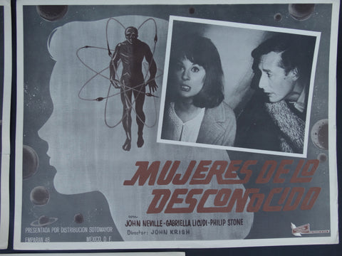 Mujeres de lo Desconocido (Unearthly Stranger 1963) 3 Lobby Cards B