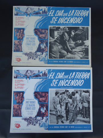 El Dia que la Tierra se Inciendo (The Day The Earth Caught Fire 1961) 2 Lobby Cards