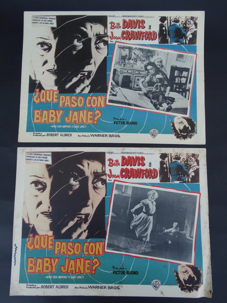 Que Paso Con Baby Jane? (Whatever Happened To Baby Jane? 1962) 2 Lobby Cards A