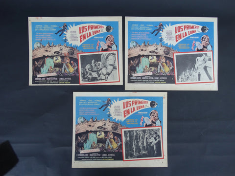 Los Primeros En La Luna (First Men In The Moon 1964) set of 3 Lobby Cards