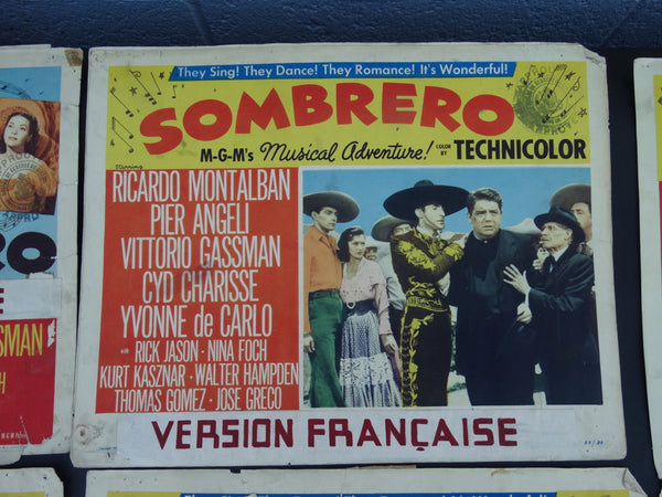 Sombrero - Set of 6 Lobby Cards, French Version.