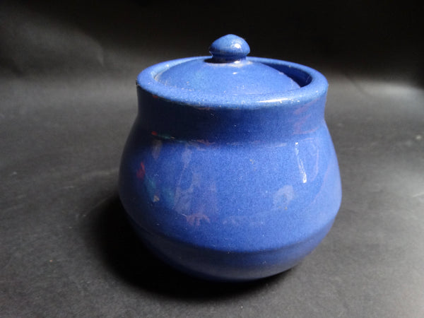 Rare Bauer Plainware Cobalt Blue Spice Jar B3015