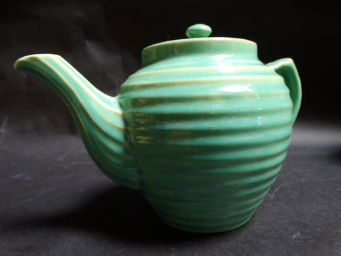 Bauer Ringware Large Jade Green Teapot B3021