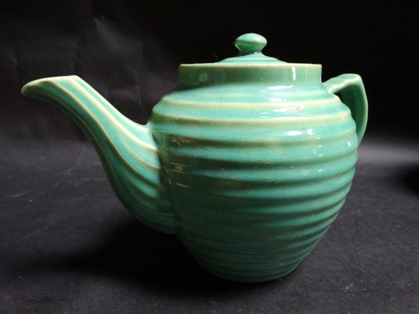 Bauer Ringware Large Jade Green Teapot B3021