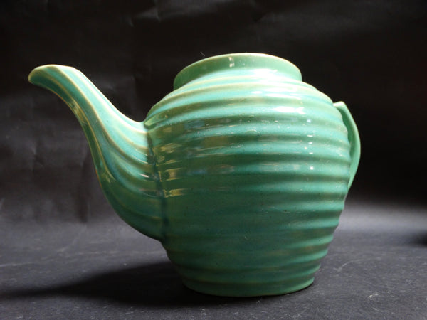 Bauer Ringware Large Jade Green Teapot B3021